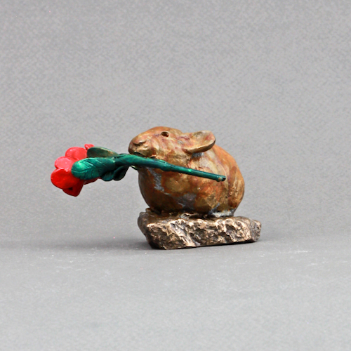 FL157 American Pika Bronze 2x2x2 $135 at Hunter Wolff Gallery