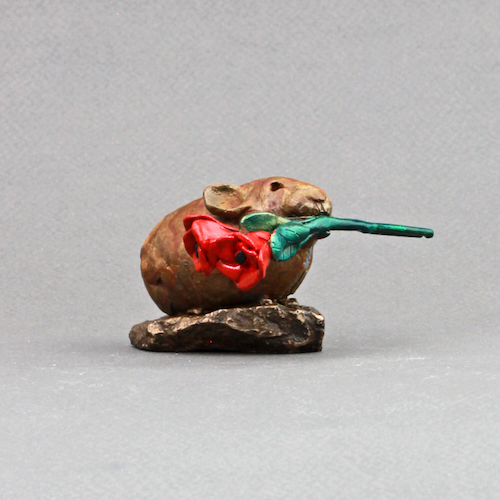 FL157 American Pika Bronze 2x2x2 $135 at Hunter Wolff Gallery