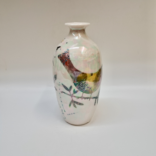 CP-010 Vase, Abstract Birds $350 at Hunter Wolff Gallery