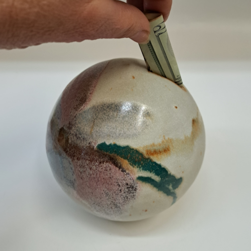 #260216 Money Bank Sand & Splash $28 at Hunter Wolff Gallery