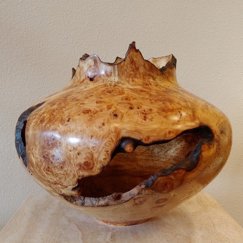 Click to view detail for JW-210 Aspen Burl Hollowed  Vessel  $1500