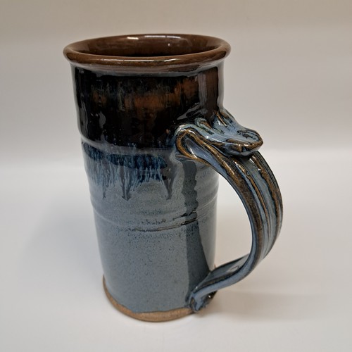 Click to view detail for #260322 Beer Stein Brown & Blue $24