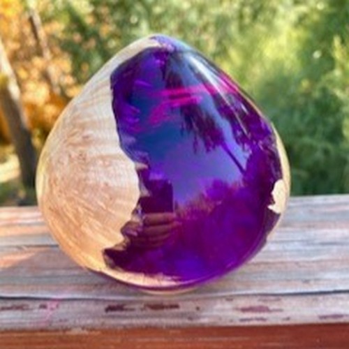 SH231 Inverted Teardrop Maple & Purple $225 at Hunter Wolff Gallery