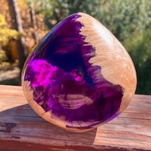 SH231 Inverted Teardrop Maple & Purple $225 at Hunter Wolff Gallery