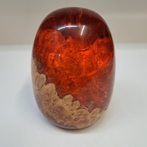 Click to view detail for SH232 Red Resin with Red Mallee Burl $440