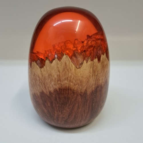 SH232 Red Resin with Red Mallee Burl $440 at Hunter Wolff Gallery