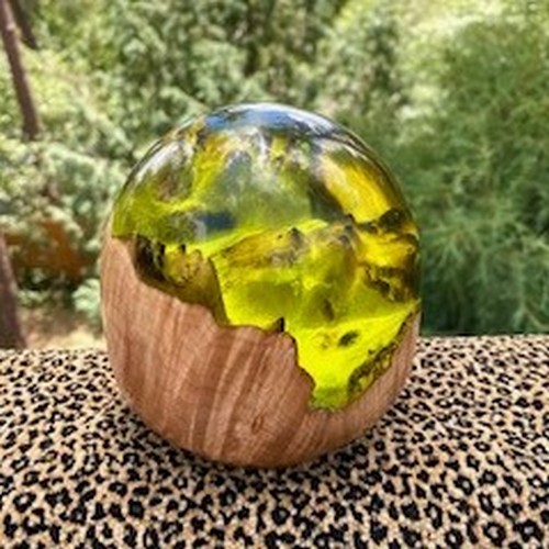 SH239 Maple & Lime Green Resin $225 at Hunter Wolff Gallery