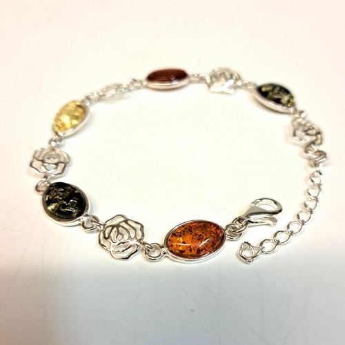 Click to view detail for HWG-2415 Bracelet, Rum, Green, Yellow Amber $70