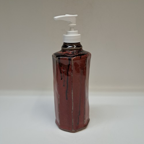 #260250 Liquid Soap DIspenser Red/Black $18 at Hunter Wolff Gallery