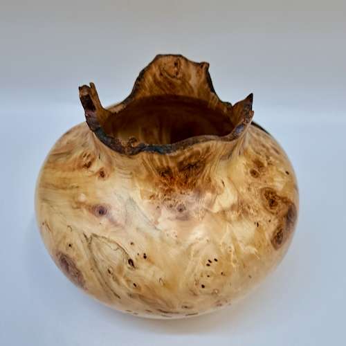 JW-252 Colorado Aspen Burl Hollow Woodturning $225 at Hunter Wolff Gallery