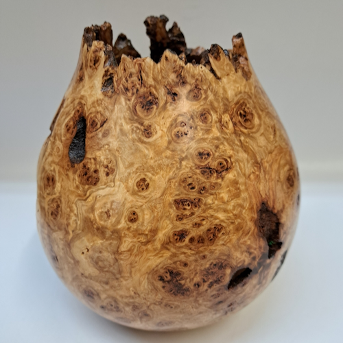 JW-258 Colorado Aspen Burl Hollow Woodturning $425 at Hunter Wolff Gallery