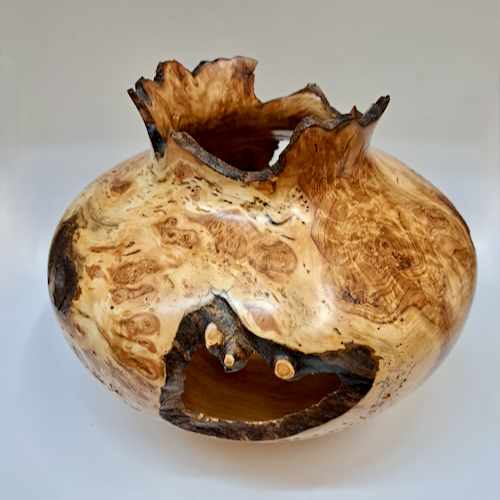 JW-262 Colorado Aspen Burl Hollow Woodturning $950 at Hunter Wolff Gallery