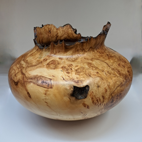 JW-267 Colorado Aspen Burl Hollow Woodturning  $1450 at Hunter Wolff Gallery
