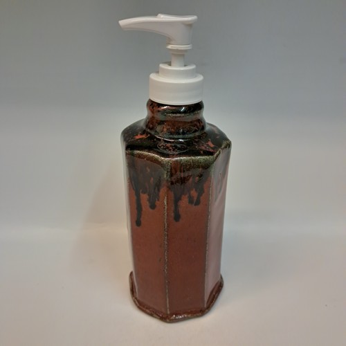 #241135 Soap Dispenser Red/Black $16 at Hunter Wolff Gallery