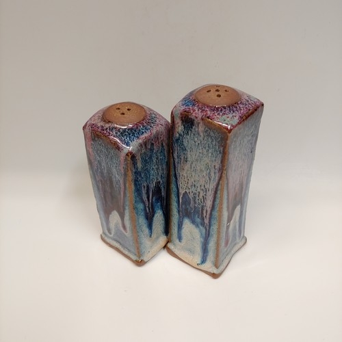 #220415 Salt & Pepper Shaker Set Blue $16.50 at Hunter Wolff Gallery
