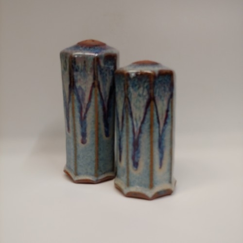 #220417 Salt & Pepper Shaker Set Blue $16.50 at Hunter Wolff Gallery