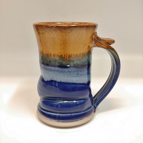 #221142 Mug Golden Brown/Cobalt $18 at Hunter Wolff Gallery