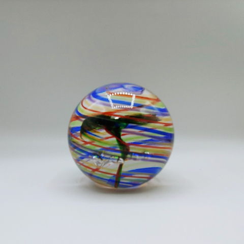 DB-445 Paperweight-Rainbow Cane $79 at Hunter Wolff Gallery