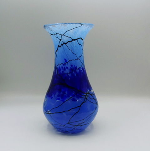 Click to view detail for DB-450 Vase Small Blue Lightning Jeannie Bottle $82