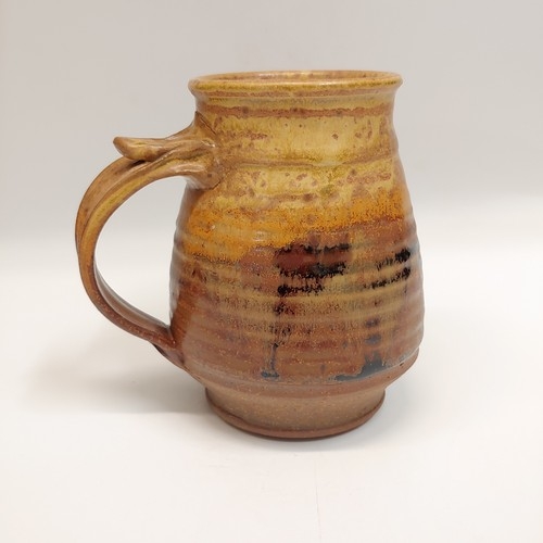 #221146 Barrel Mug Tan/Brown/Yellow $18 at Hunter Wolff Gallery