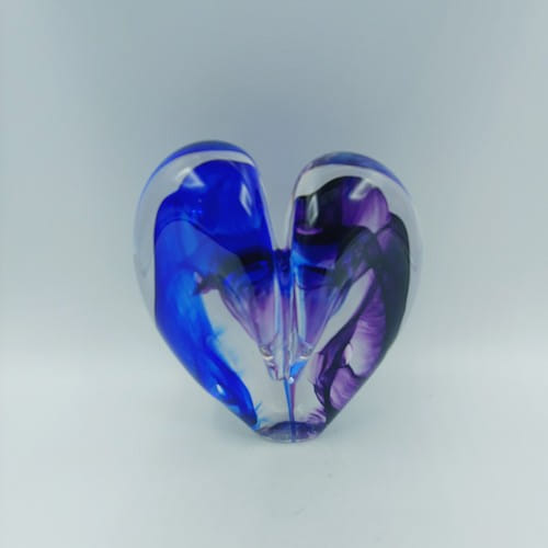 DG-049 Heart Cobalt Blue & Purple 4.5 $108 at Hunter Wolff Gallery
