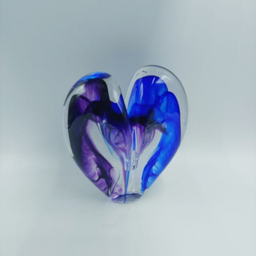 DG-049 Heart Cobalt Blue & Purple 4.5 $108 at Hunter Wolff Gallery