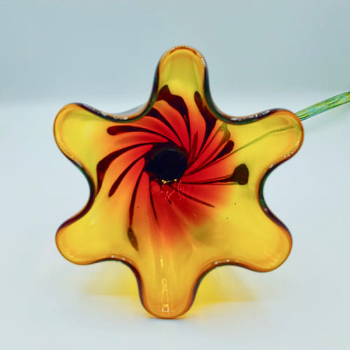 DB-507 Flower Red/Orange and Gold 16x3x3 $85 at Hunter Wolff Gallery