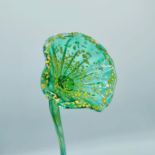 DB-514 Flower Mint Green/Yellow 10x2.5x2.5 $65 at Hunter Wolff Gallery