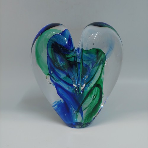 DG-051 Heart,  Blue and Green $108 at Hunter Wolff Gallery