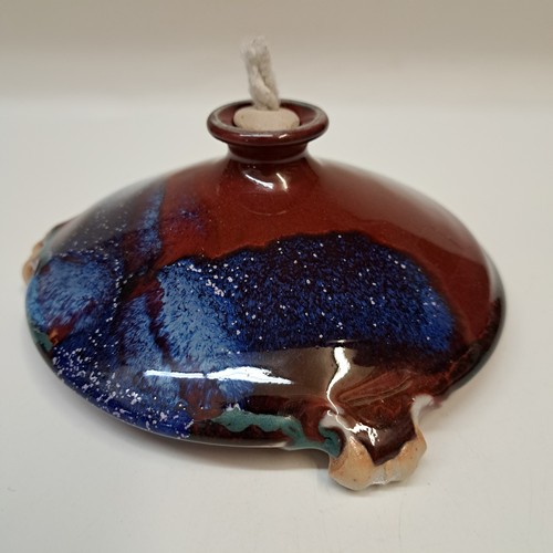 Click to view detail for #251251 Oil Lamp Red/Blue $16.50