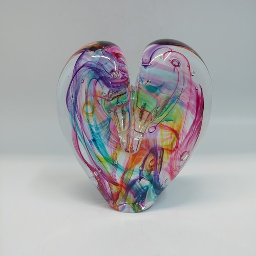 DG-053 Heart Multi-Colored Rainbow $108 at Hunter Wolff Gallery