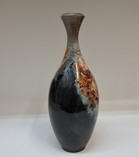 BS-058 Bottle-Shaped, Pit Fired 11.5x4.5 $195 at Hunter Wolff Gallery