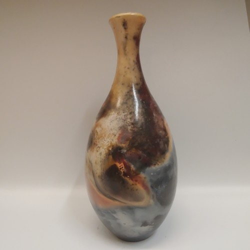 BS-006 Vase, Pit Fired 10.75x4.25 $195 at Hunter Wolff Gallery