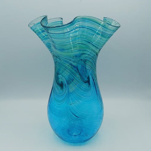 DB-602 Vase - Teal Wave 11x8 $295 at Hunter Wolff Gallery