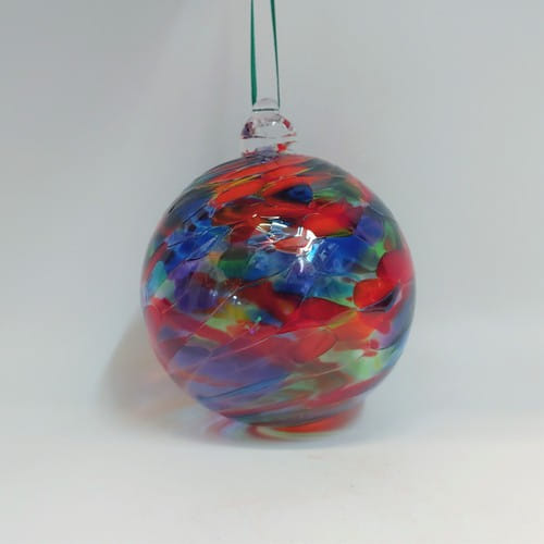 Click to view detail for DB-615  Frit twist ornament - party mix $33
