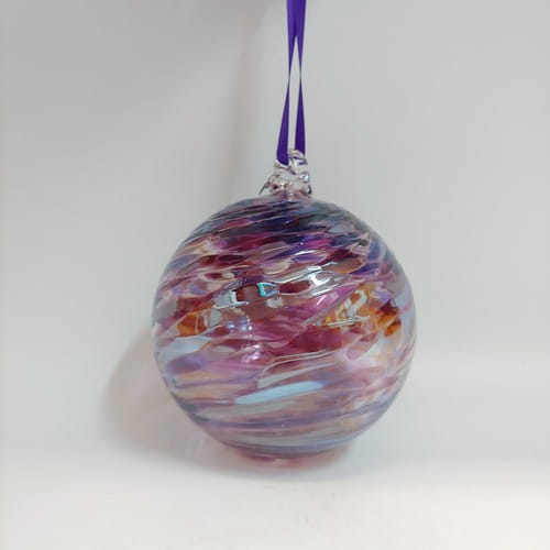 Click to view detail for DB-617  Frit twist ornament - purple