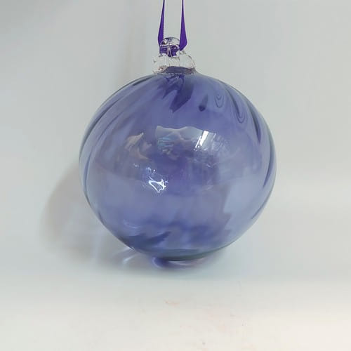 DB-620  Optic ornament - round solid purple $35 at Hunter Wolff Gallery
