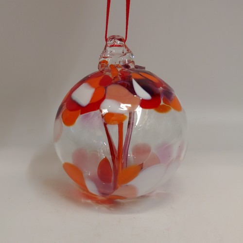 Click to view detail for DB-642 Ornament Witch Ball  Flower 3x3 $33