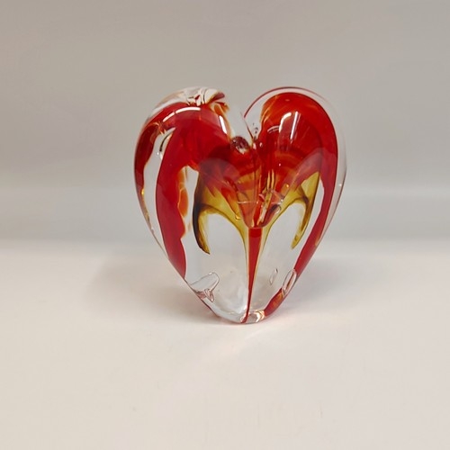Click to view detail for DG-064 Heart Red & Amber 5x4 $108