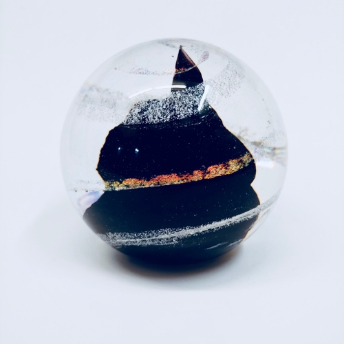Click to view detail for DB-658 Paperweight Black Dichroic $100