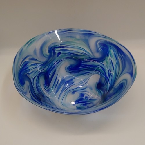 DB-667 Bowl -  Ocean Swirl Straight Sides 6x10x6 $195 at Hunter Wolff Gallery