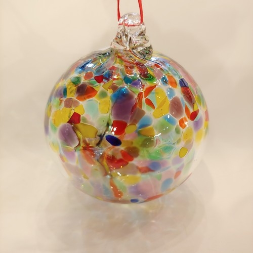 Click to view detail for DB-687 Ornament Witchball Rainbow 435
