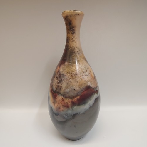 BS-006 Vase, Pit Fired 10.75x4.25 $195 at Hunter Wolff Gallery