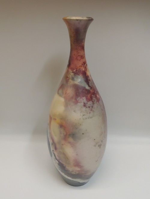 BS-007 Vase, Pit Fired Bottleshape 14.5x4.75 $295 at Hunter Wolff Gallery