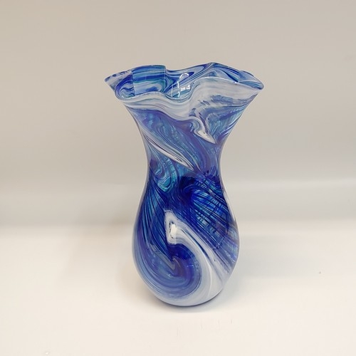 DB-707 Vase Fluted Ocean Spray 7.75x5 $48 at Hunter Wolff Gallery