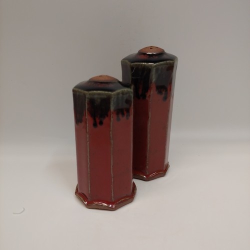 #220708 Salt & Pepper Red & Black $16.50 Set at Hunter Wolff Gallery