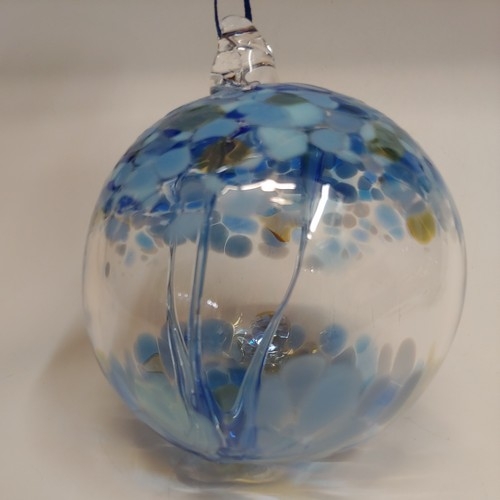 Click to view detail for DB-711 Ornament Lt. Blue Witchball $35  	
