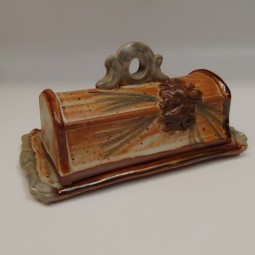 #220725  Butter Dish with Pine Cone $22.50 at Hunter Wolff Gallery