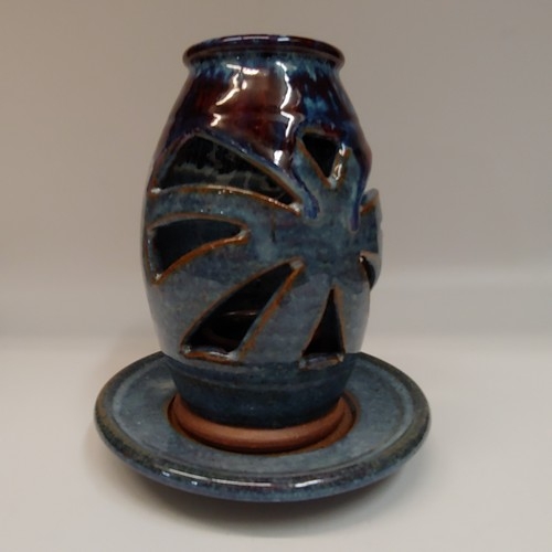 Click to view detail for #220728 Candle Lantern Blue $22