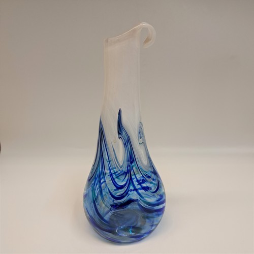 DB-753 Vase Blue and White wave surf 7x3x2 $48 at Hunter Wolff Gallery